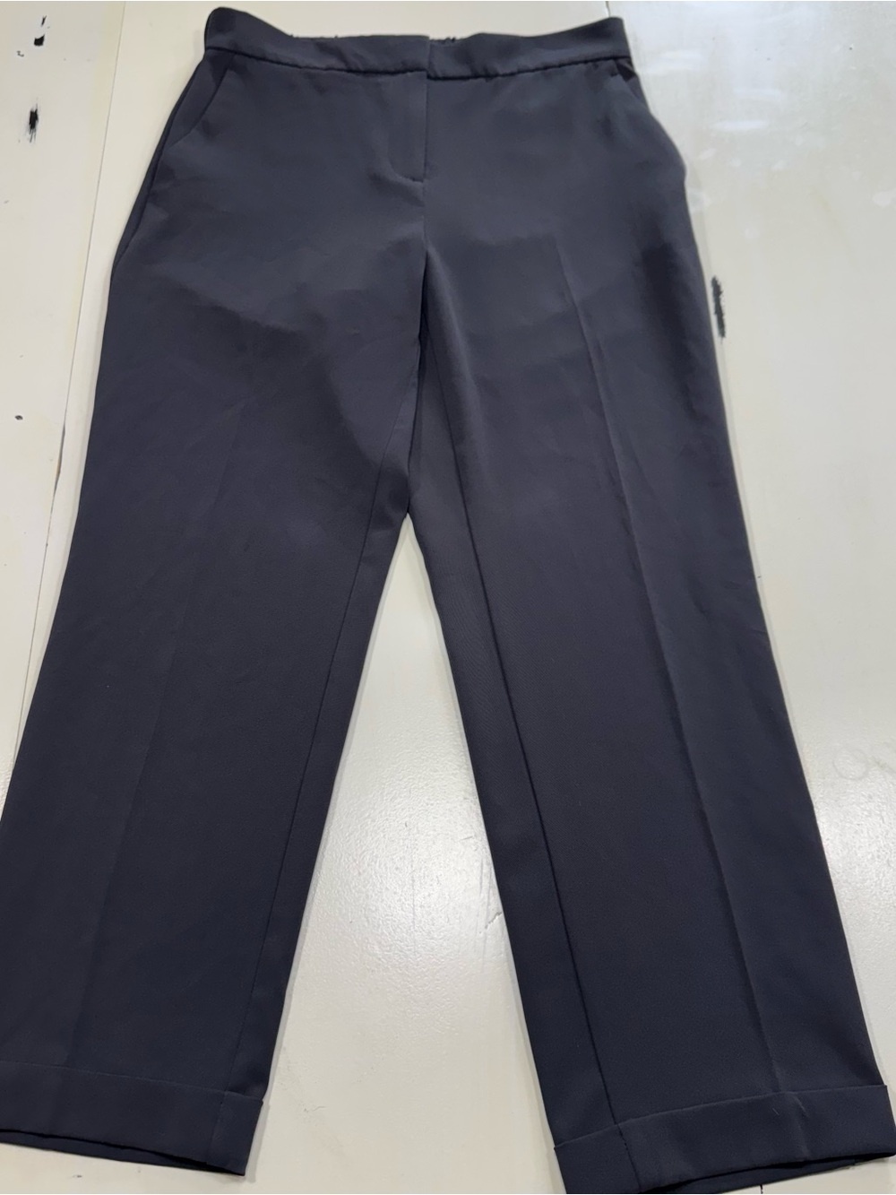 Ann Taylor Factory Charcoal Grey Pull-On Ankle Dress Pants (Small)